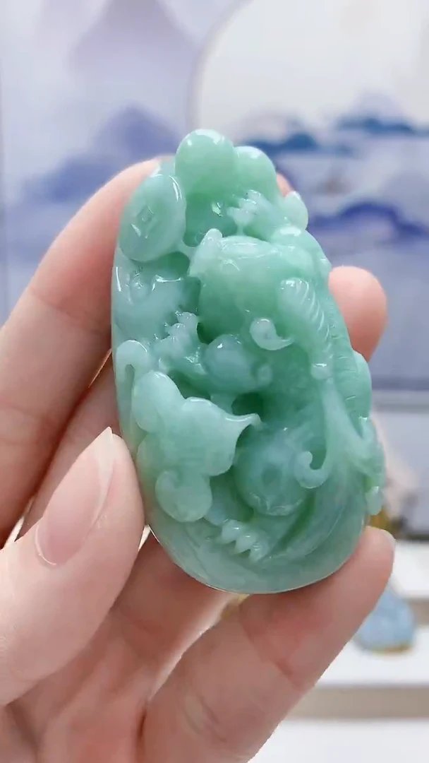 未镶嵌定制翡翠4852ry-毛货挂件21