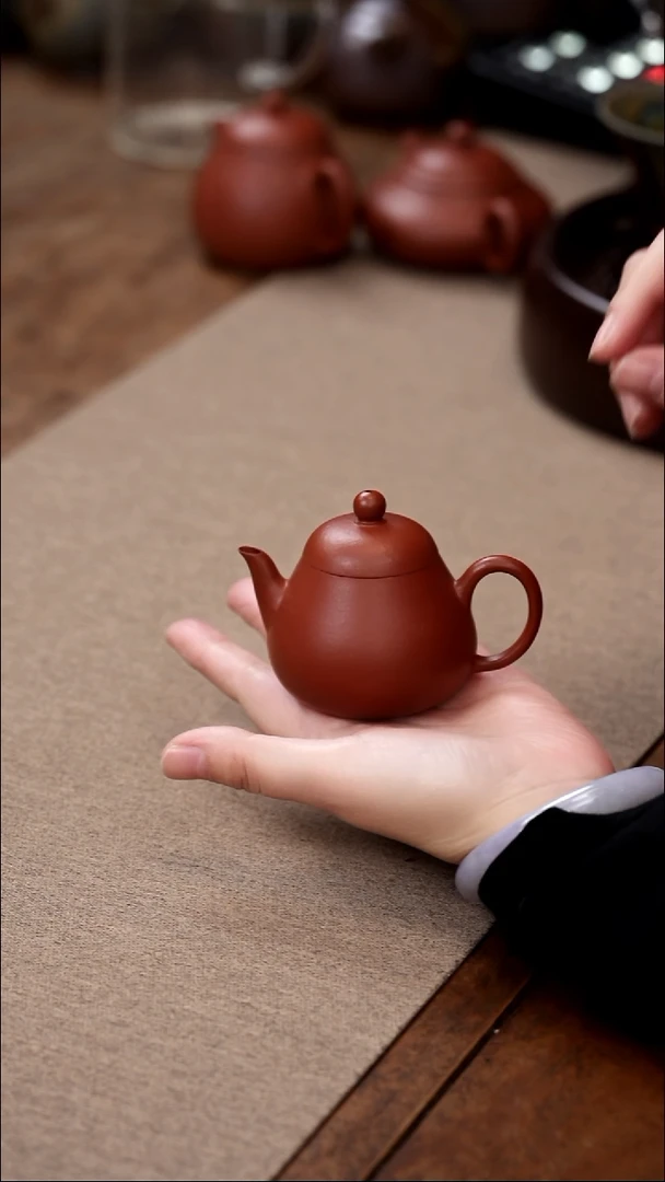 茶壶紫砂粗砂朱泥小梨
