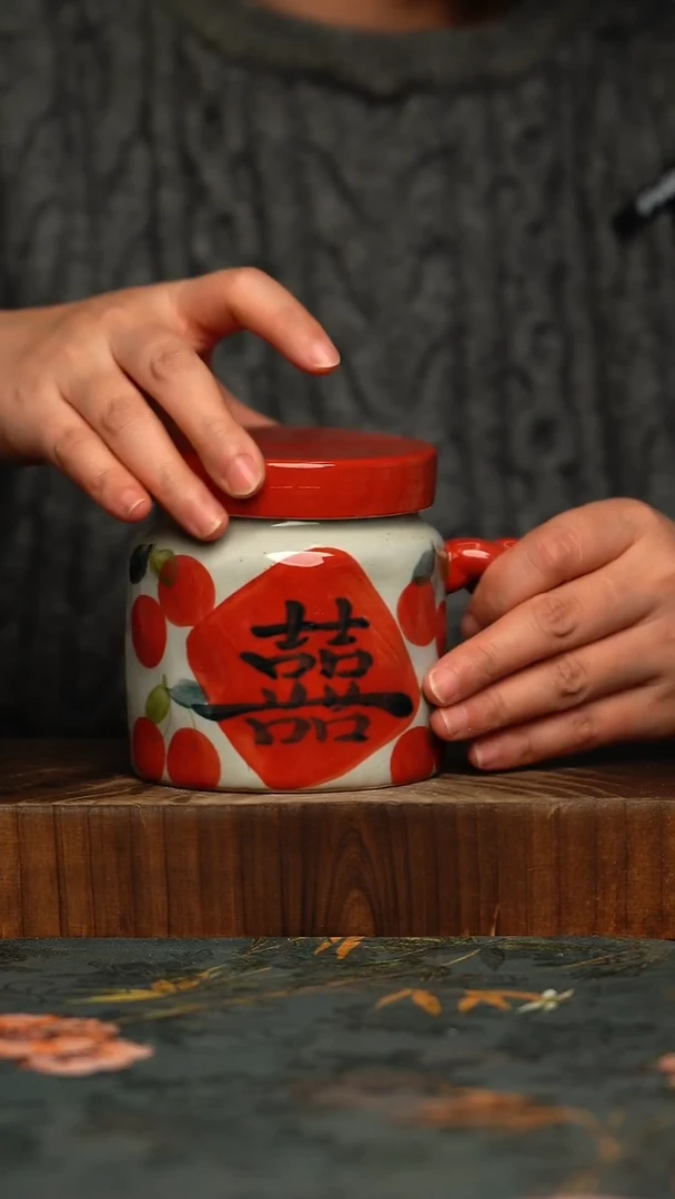 瓷片釉下彩手工手绘同款陶器