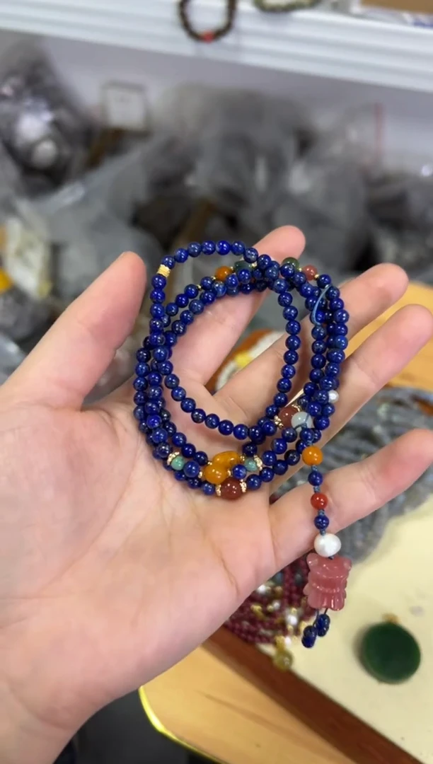 【闪购商品】青金石手链未镶嵌青金石多宝设计款多圈[0518]