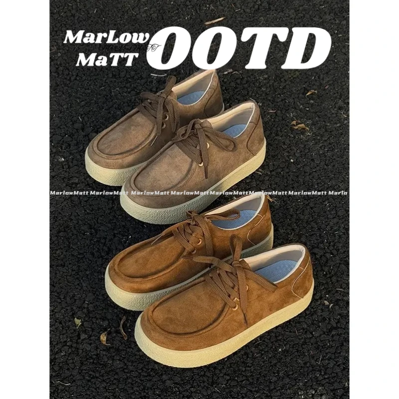 MarlowMatt袋鼠鞋休闲日常通勤男士cleanfit极简复古老钱风乐福鞋