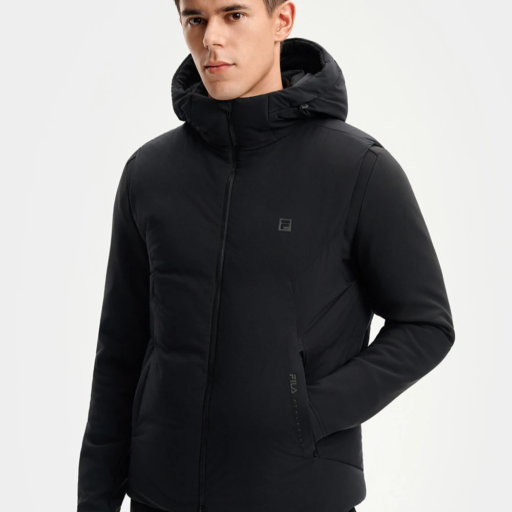 FILA 斐乐男羽绒服两件套2025冬新款健身运动保暖外套A11M541915F