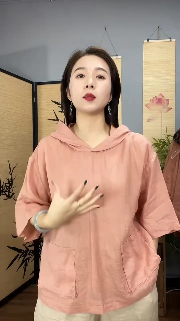 复古国风帽衫衬衫