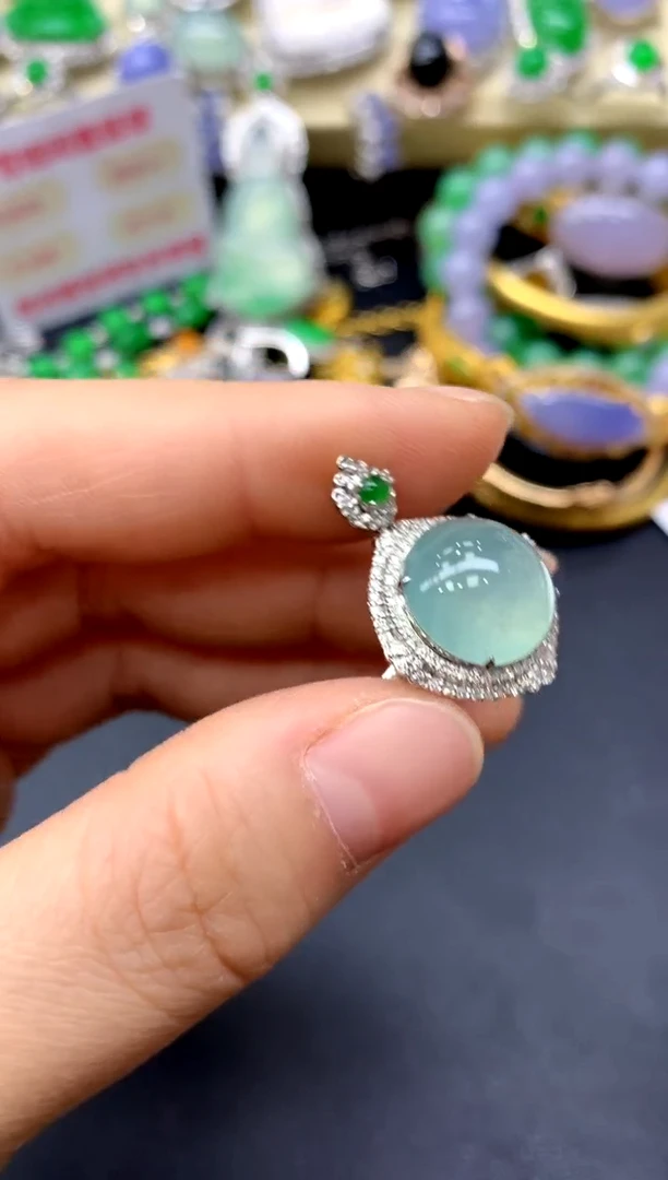 18K金镶嵌戒指翡翠218-中国好珍宝