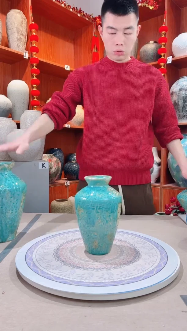 【闪购商品】瓶陶瓷花瓶 无花 手工彩陶中号