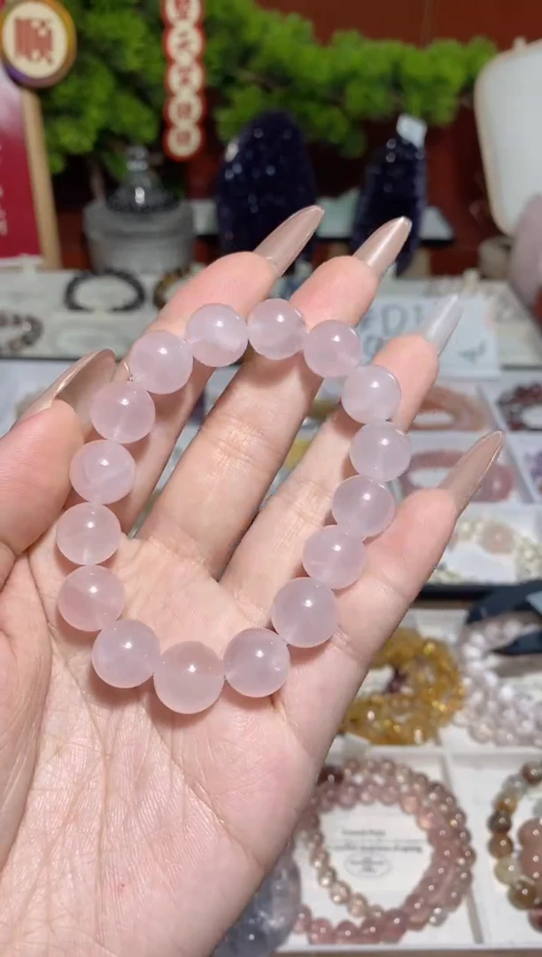 【闪购商品】水晶手串未镶嵌粉晶12mm+