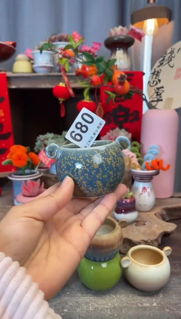 【闪购商品】摆件680知木小芳花盆