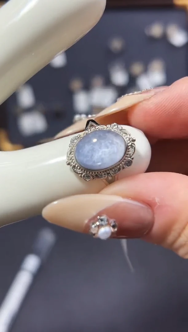 【闪购商品】水晶戒指银S925镶嵌发一（01）