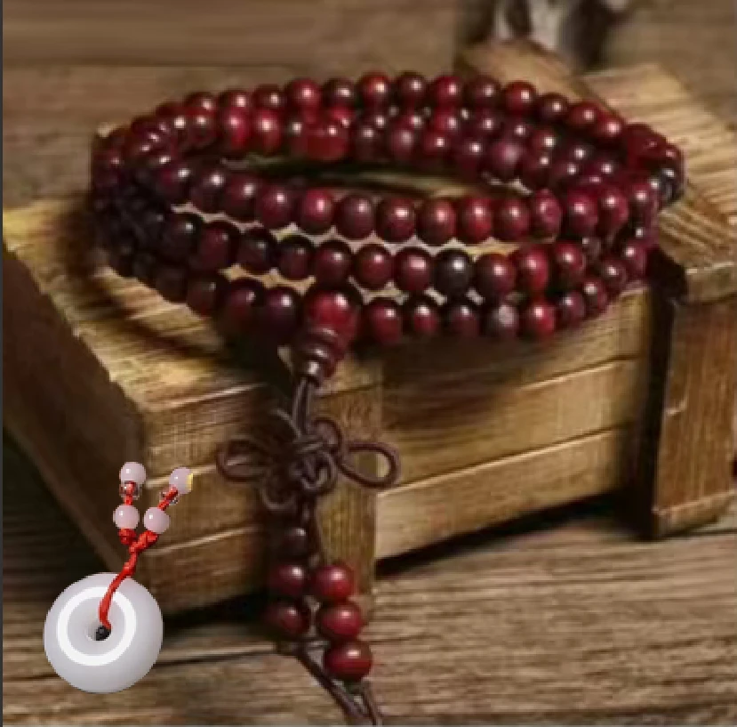 108颗木念珠质手串＋平安扣创意【共两件】