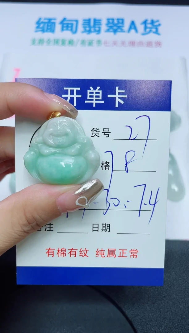 翡翠未镶嵌吊坠(赠链)27