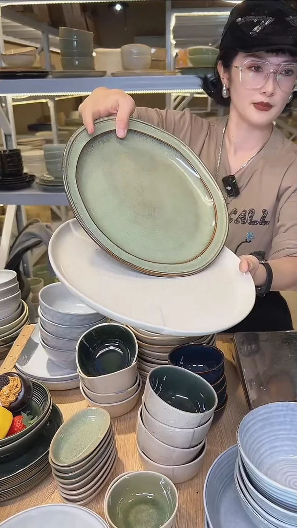 瓷101高温釉下彩陶瓷餐具默认微瑕