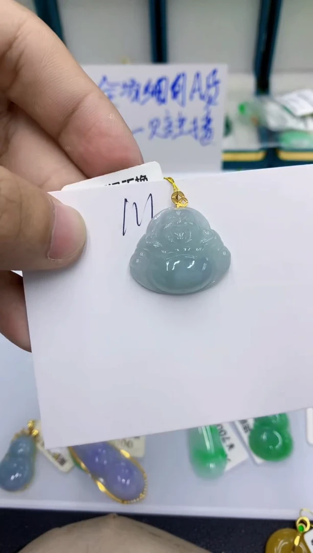 颈饰18K金镶嵌翡翠琴**欢111111111