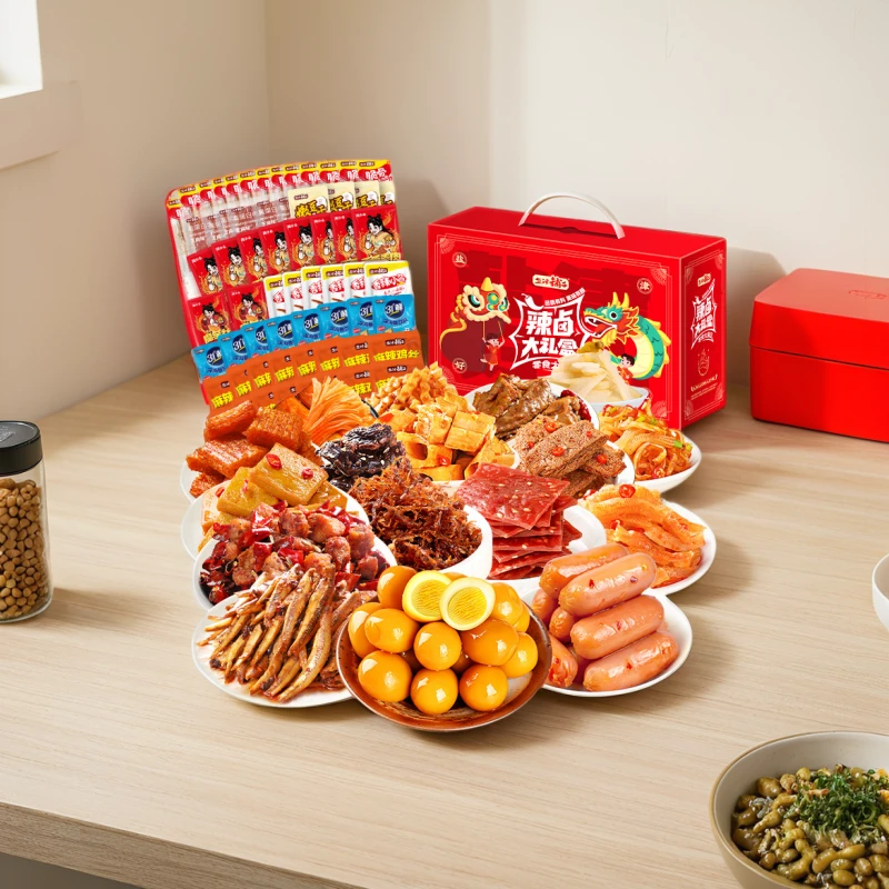 盐津铺子零食大礼包整箱礼盒小吃休闲食品965g×1盒.