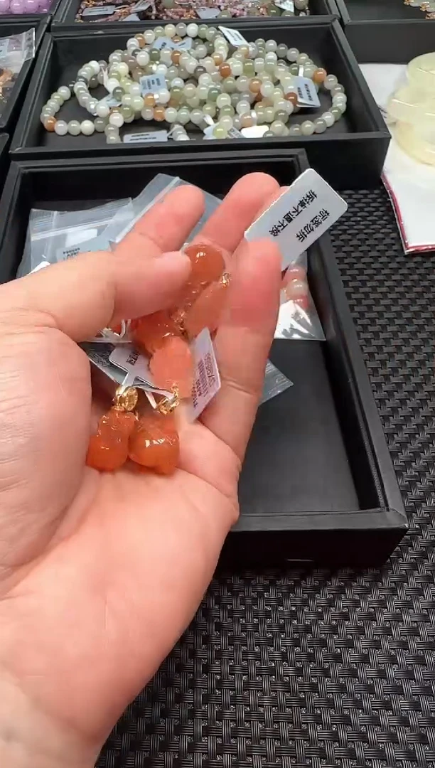 南红玛瑙银S925镶嵌吊坠(不含链)一个 多样性发1件