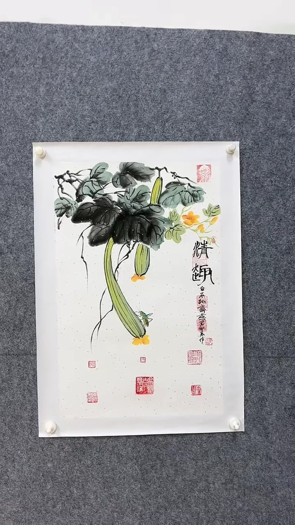 国画齐燕君+无题+2.7平尺+国画+手绘+宣纸