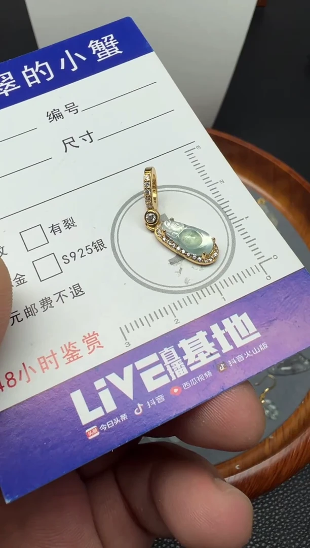 颈饰银S925镶嵌翡翠（15号）纯天然A货缅甸翡翠 佛公锁骨吊坠