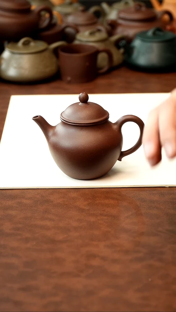 茶壶紫砂陳***a陈腐老紫泥 秋水壶 180CC