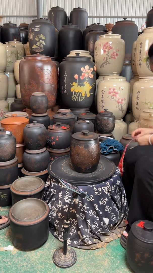 罐完品茶叶罐 高柱 牡丹花 568