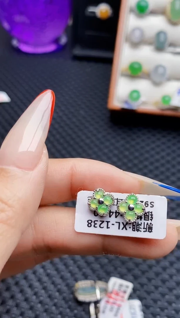 银S925镶嵌戒指翡翠3209