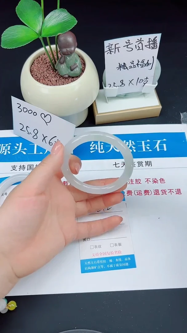 未镶嵌手镯石英质玉242-56/57