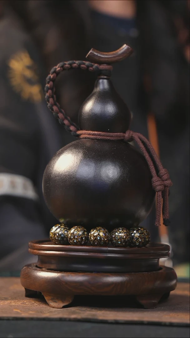 【闪购商品】YO261大漆酒葫芦不包手串及旋转底座