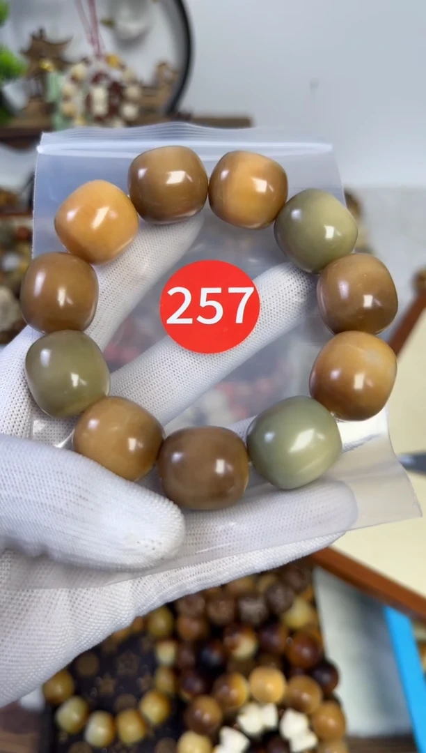 白玉菩提手串21*24大年糕257