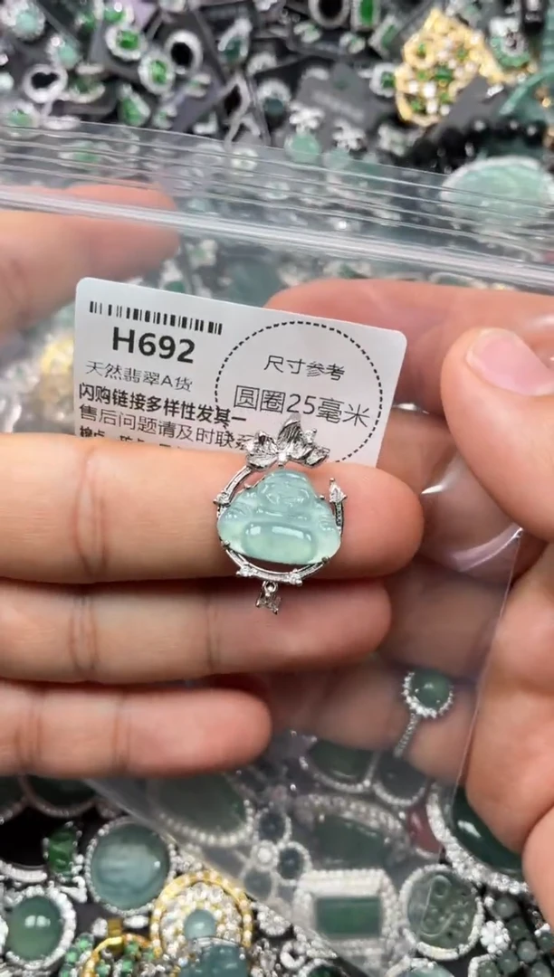 翡翠未镶嵌颈饰H692吊坠