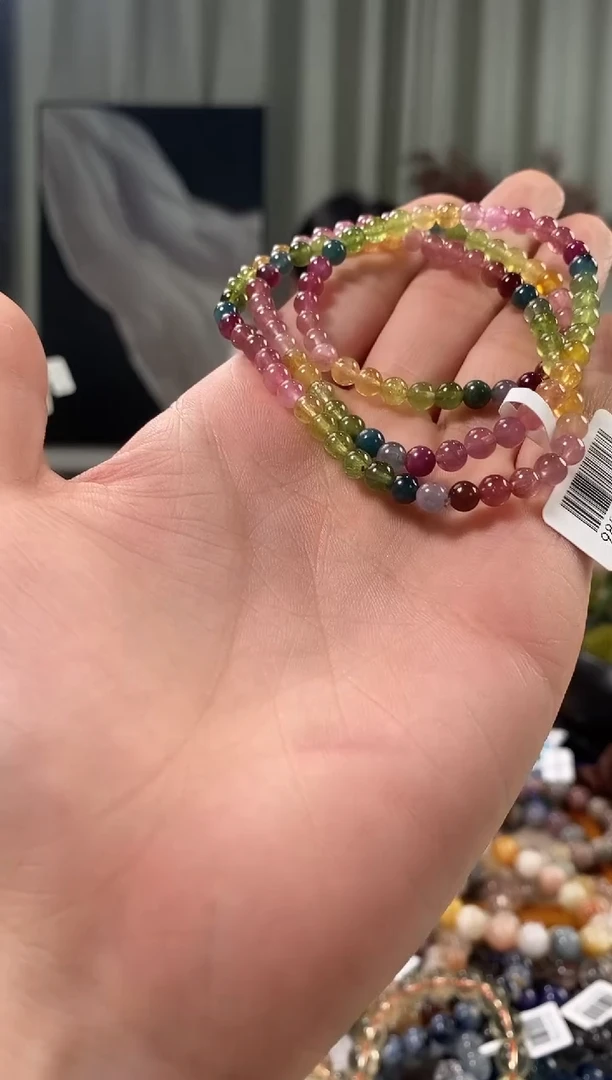 未镶嵌手链水晶快***?彩虹