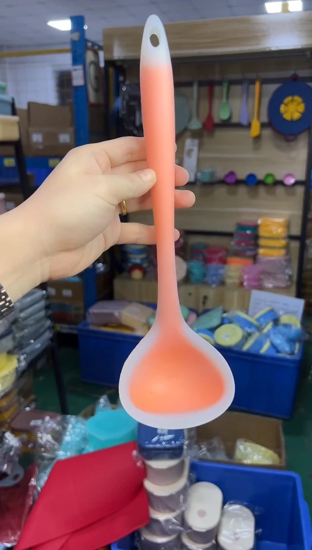 硅胶透橙色 汤勺