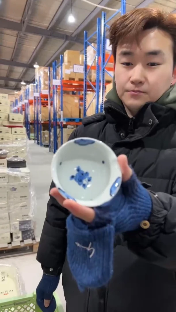 【闪购商品】瓷片牡丹　四方割鉢（小）