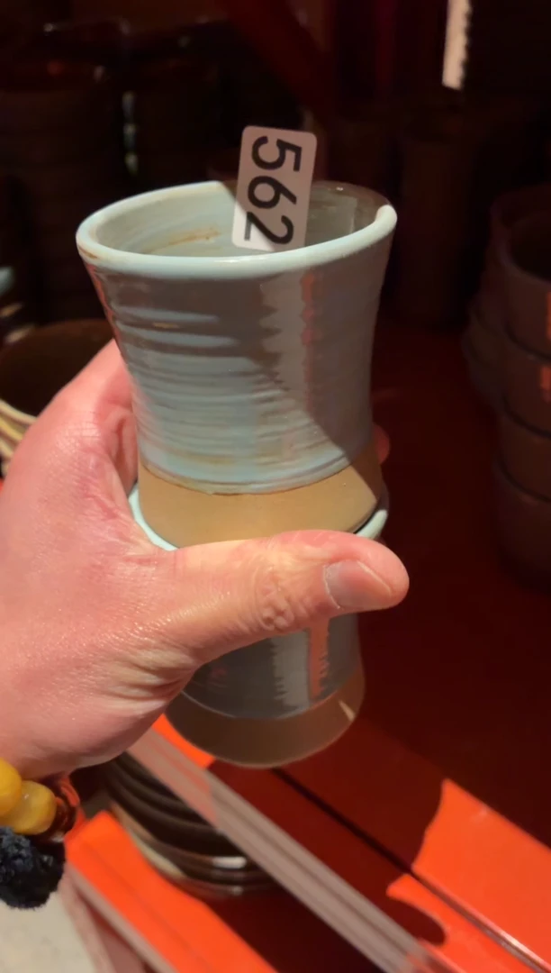 瓷片哈**?562蓝麻点水杯2个