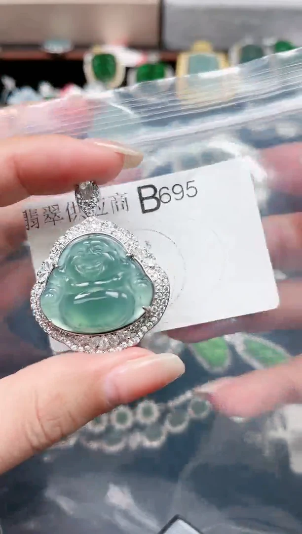【闪购商品】翡翠颈饰未镶嵌695赠皮绳
