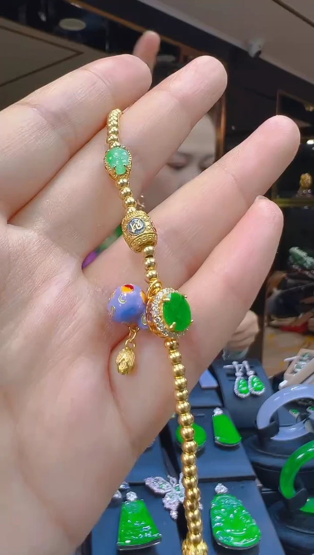 银S925镶嵌手链翡翠048（多样性发其一）