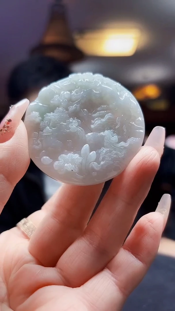 颈饰未镶嵌翡翠55/12/14/Y/山水