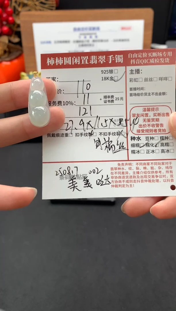 翡翠18K金镶嵌颈饰H*?姐姐250817002