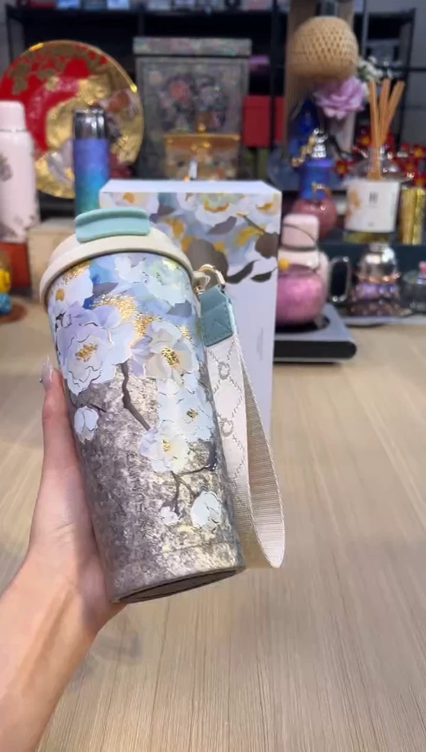 65泉太纯钛咖啡杯-山茶栖雪