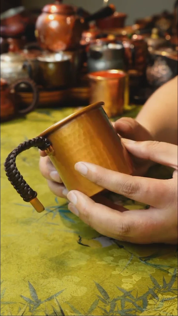 紫铜烤色咖啡杯纯手工