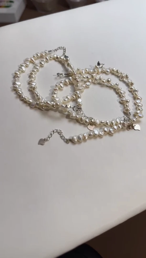 银S925镶嵌手绳淡水珍珠zzc-005手链