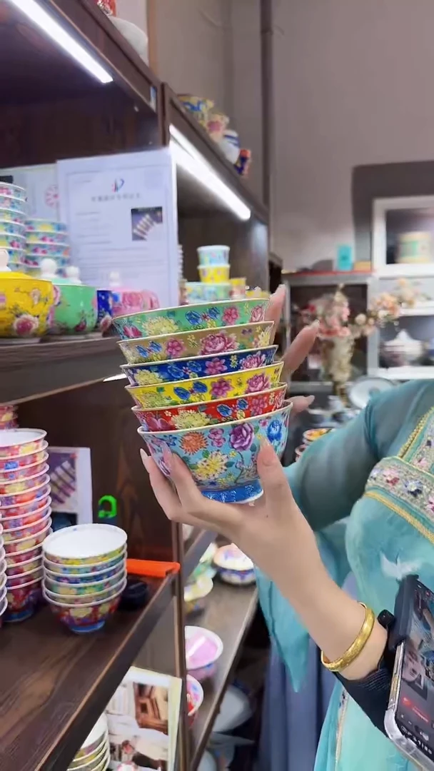 瓷片5英寸饭碗10个景德镇餐具