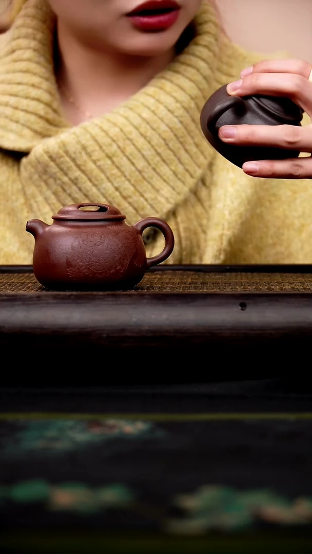 茶壶紫砂天青 牛盖