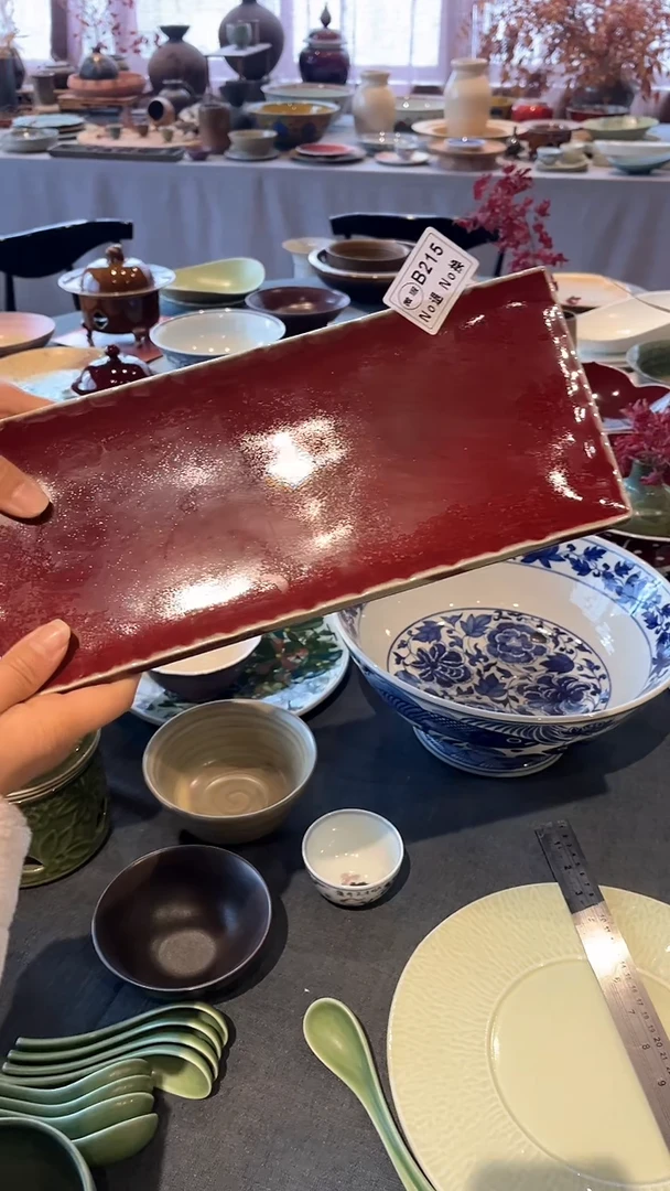 【闪购商品】碗b215福利红色长条盘