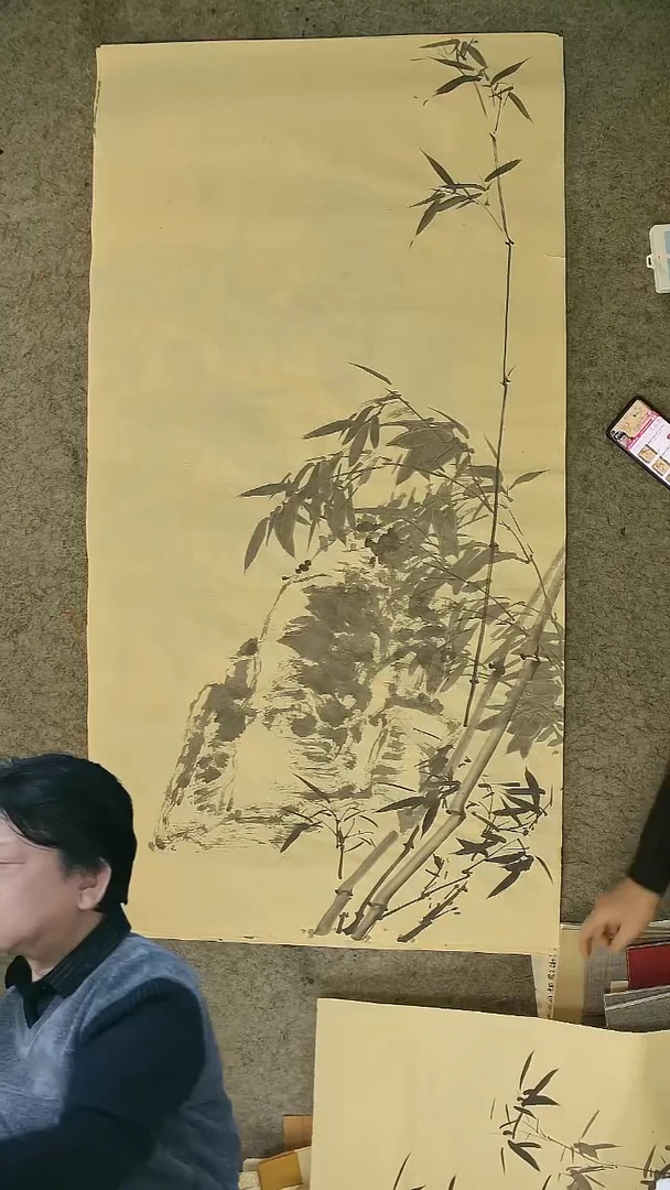 国画四尺整张  墨竹  69*138cm