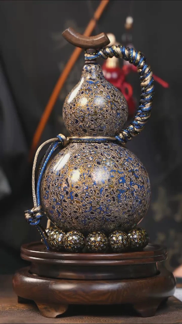 【闪购商品】YW159漆艺酒葫芦不包手串及旋转底座