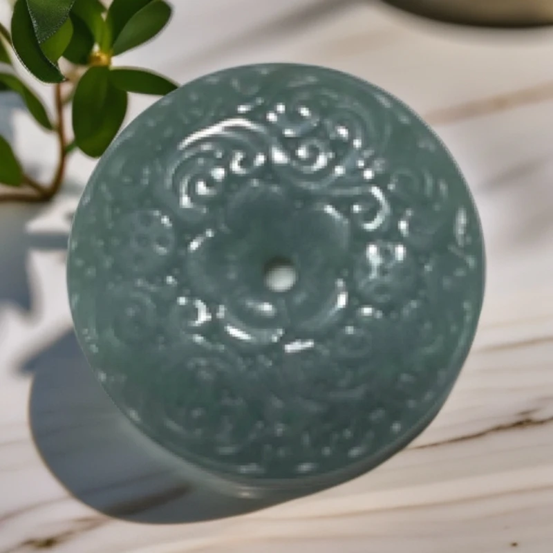 天然翡翠冰平安扣