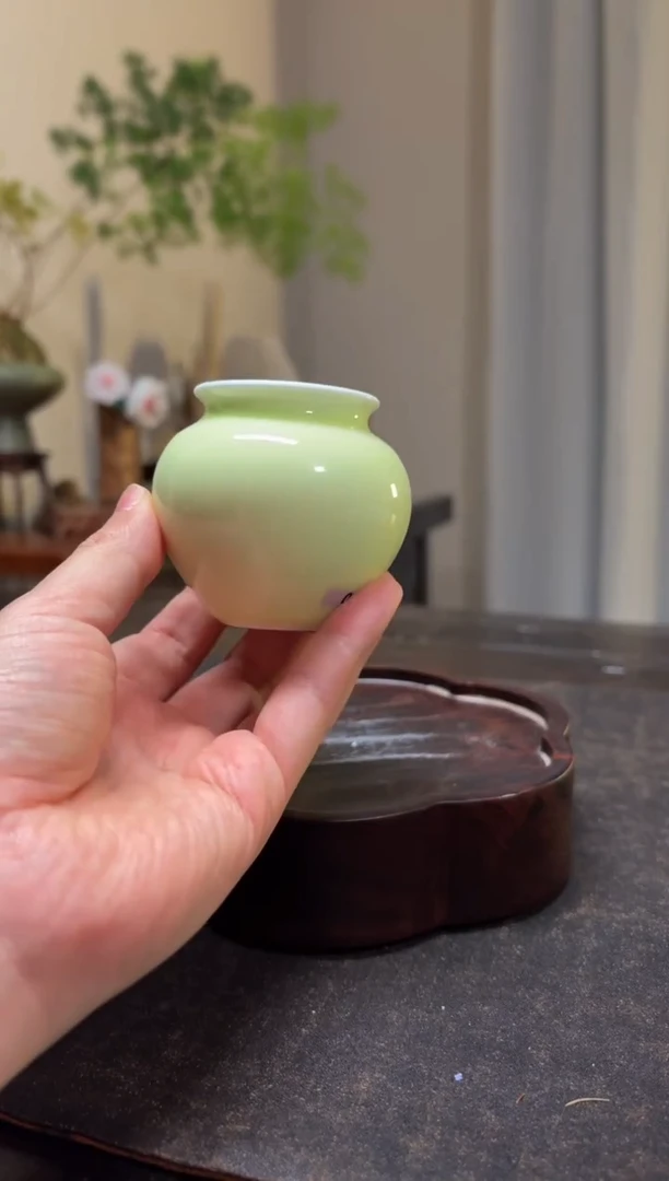 瓶陶瓷小花瓶迷你花器摆件中式（不含花）