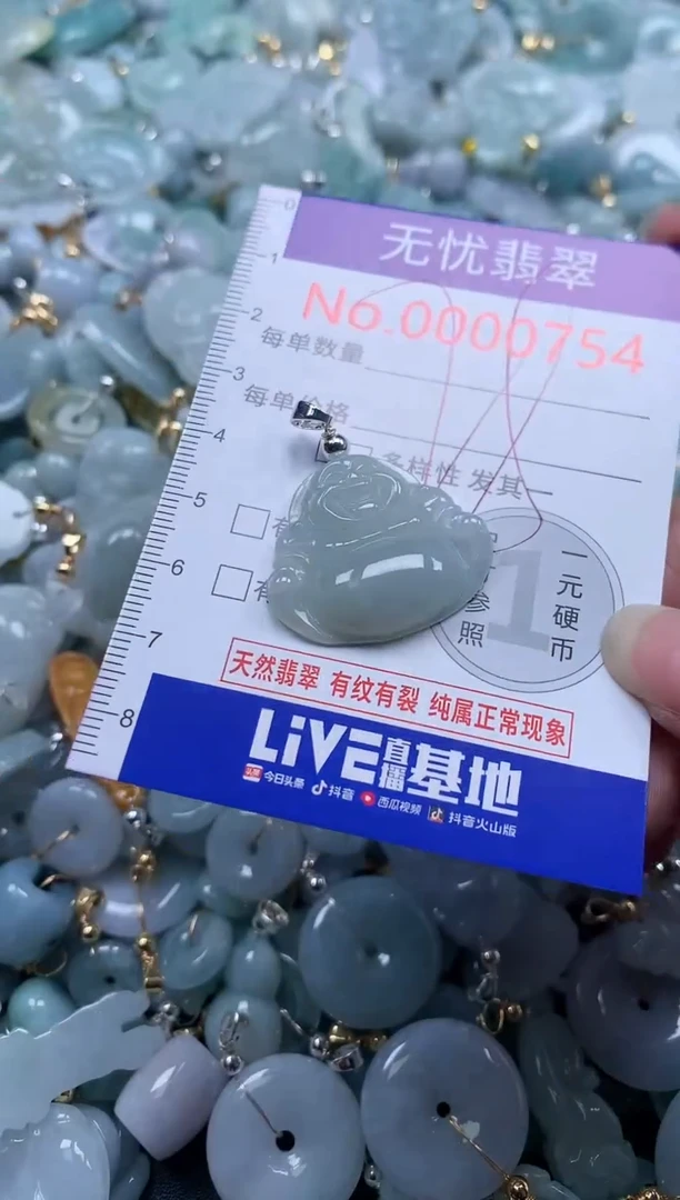 翡翠未镶嵌吊坠(不含链)754