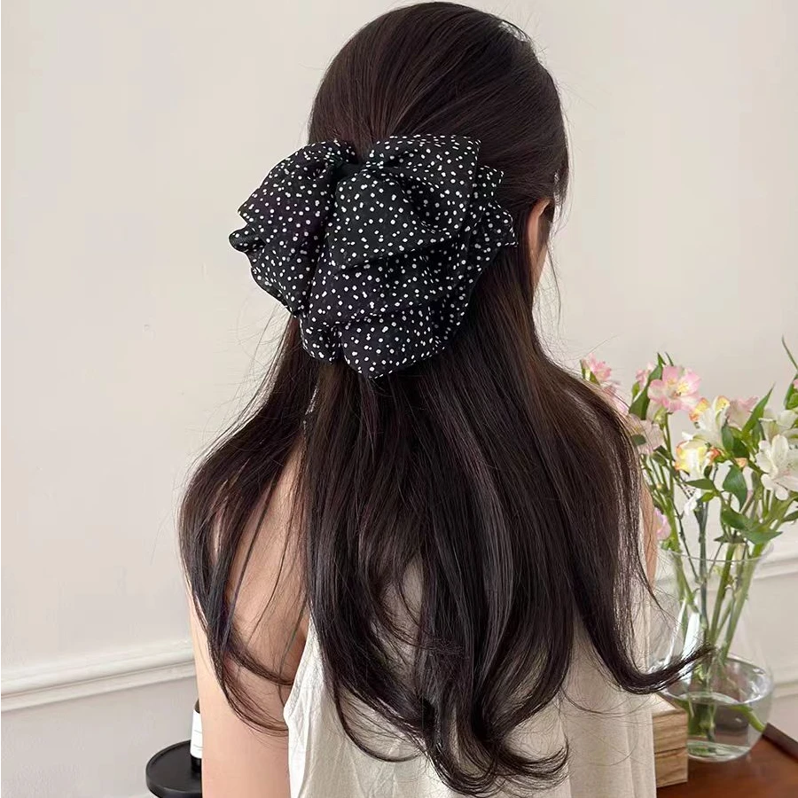 博煜    F    飘带波点蝴蝶结抓夹