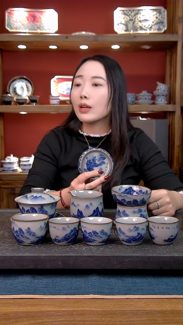 简装家用款9件套 老陶泥开片纹陶瓷茶具