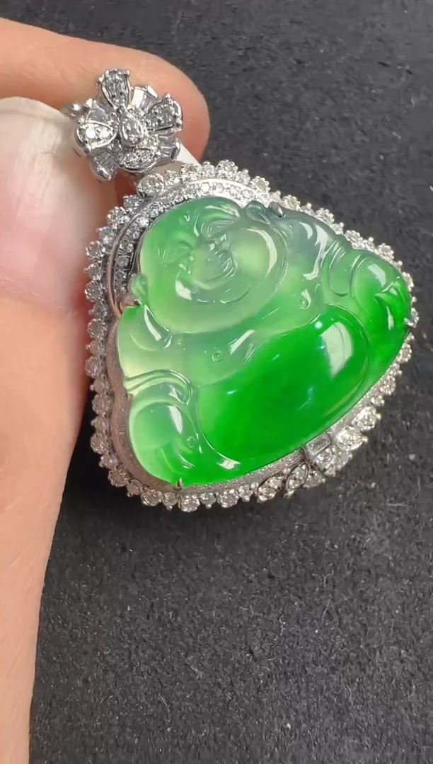 【闪购商品】翡翠吊坠(不含链)18K金镶嵌多样性发货拍一发一