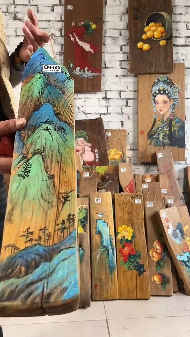 吊坠桃核060号门板画